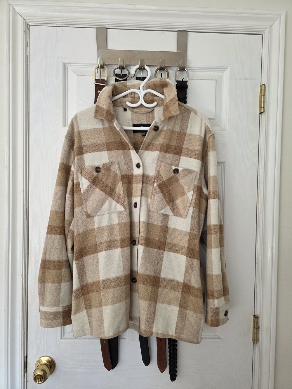 Plaid Button-Up Shacket | Size Medium
